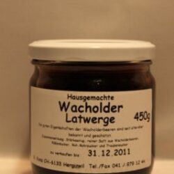 300 g Wacholder-Latwerge, zu Desserts, Quark, Brot usw.