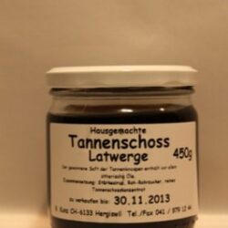 300 g Tannenschoss-Latwerge, zu Desserts, Quark, Brot usw.